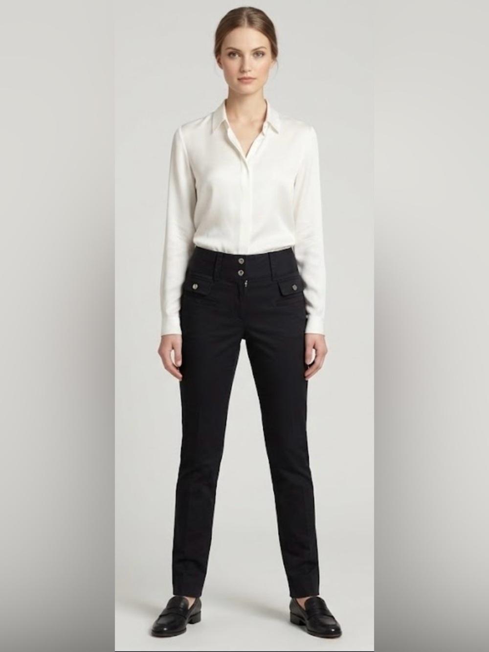 Dolce & Gabbana Black Slim High-Rise Pants 944